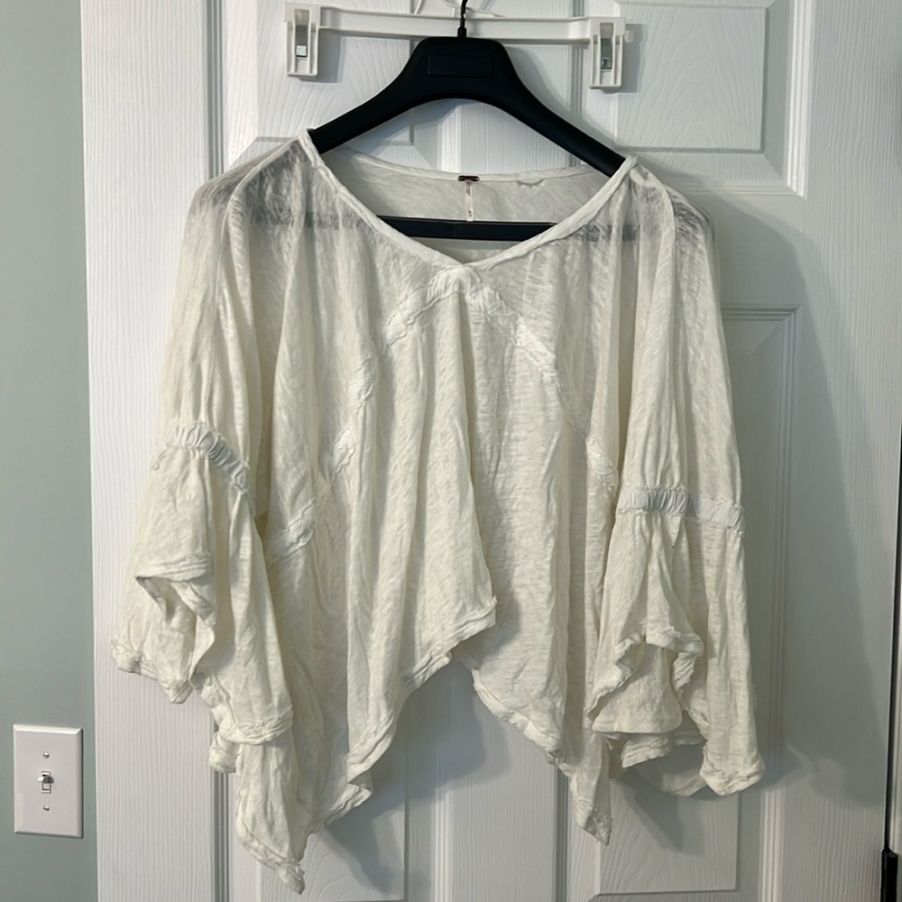Free people white Flowy top size medium